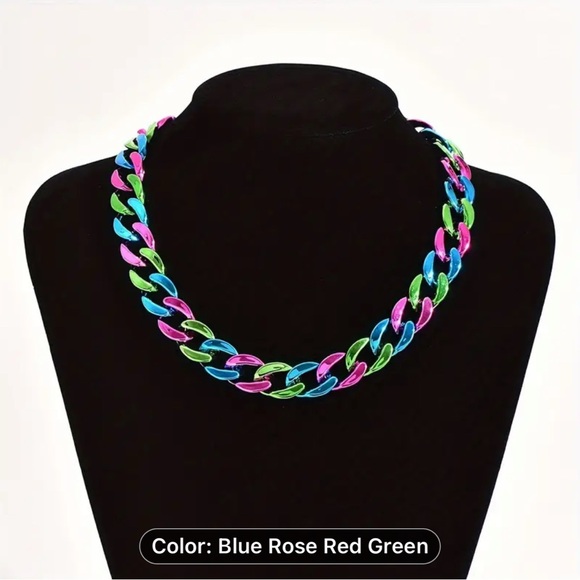 Acrylic chic chain adjustable necklace - Picture 5 of 9